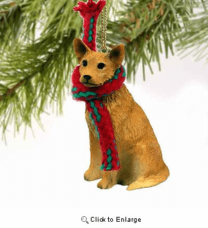 Australian Cattle Dog Tiny One Christmas Ornament Red