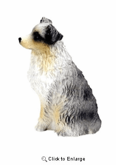 Australian Shepherd Blue Docked Miniature Figurines
