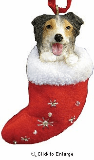 Australian Shepherd Christmas Stocking Ornament