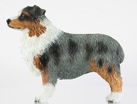 Australian Shepherd Figurine Blue Docked Tail