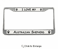 Australian Shepherd License Plate Frame