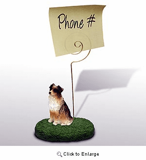 Australian Shepherd Note Holder (Brown)