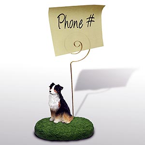 Australian Shepherd Note Holder (Tricolor)