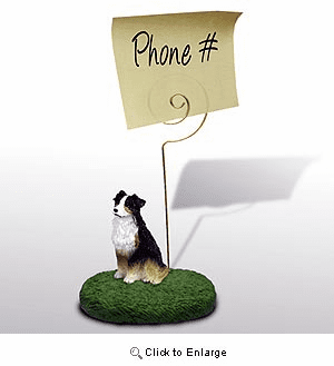 Australian Shepherd Note Holder (Tricolor)