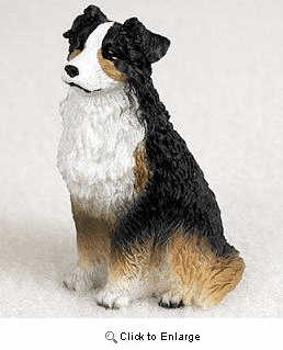 Australian Shepherd Tri Color Miniature Figurines