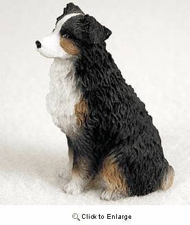 Australian Shepherd Tricolor Docked Miniature Figurine