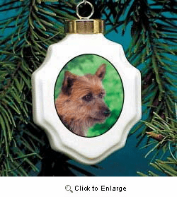 Australian Terrier Christmas Ornament Porcelain