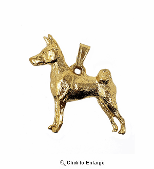 Basenji 24K Gold Plated Pendant