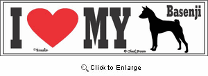 Basenji Bumper Sticker I Love My