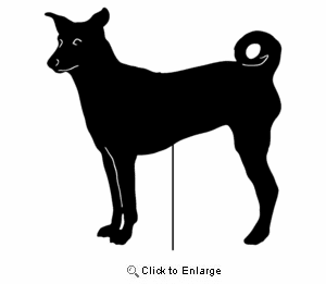 Basenji Garden Stake