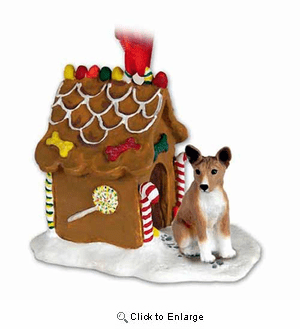 Basenji Gingerbread House Christmas Ornament