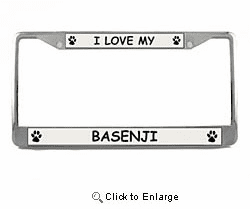 Basenji License Plate Frame