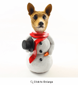Basenji Snowman Christmas Decoration