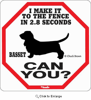 Basset 2.8 Seconds Sign
