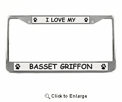 Basset Griffon Vendeen License Plate Frame