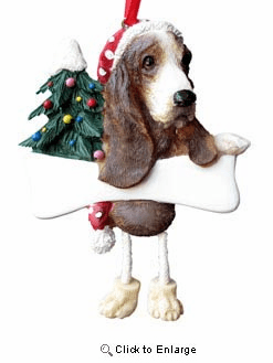 Basset Hound Christmas Tree Ornament - Personalize