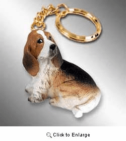 Basset Hound Keychain