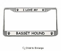 Basset Hound License Plate Frame