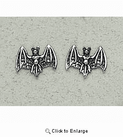Bat Earrings Sterling Silver