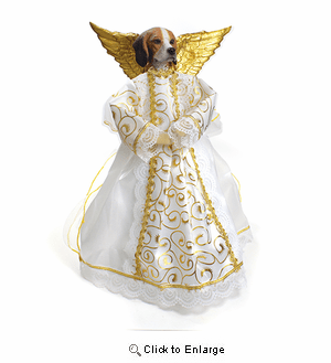 Beagle Angel Christmas Tree Topper