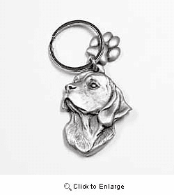 Beagle Keychain Pewter