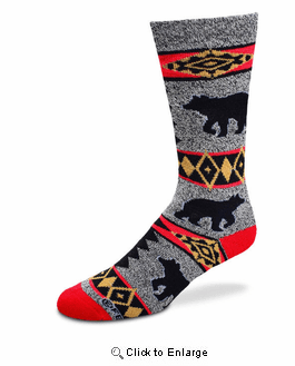 Bear Blanket Motif - Marble Grey