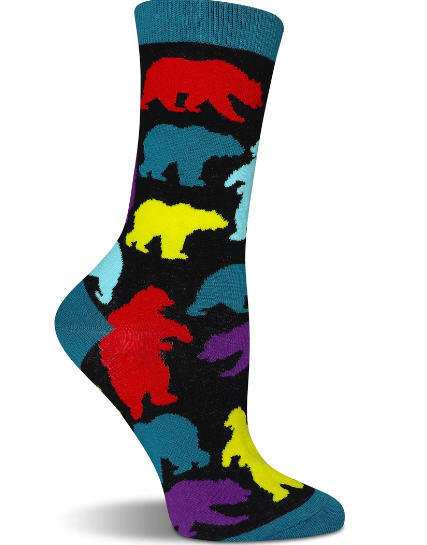 Bear Pop Color Socks Socks