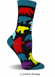 Bear Pop Color Socks Socks