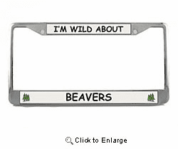 Beaver License Plate Frame