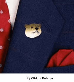 Beaver Pin Hand Painted Resin