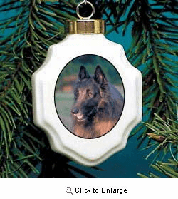 Belgian Tervuren Christmas Ornament Porcelain