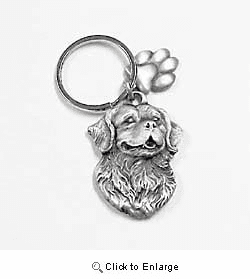 Bernese Mountain Dog Keychain Pewter