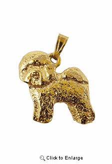 Bichon Frise 24K Gold Plated Pendant