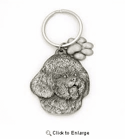 Bichon Frise Keychain Pewter