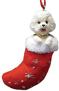 Bichon Frise Christmas Stocking Ornament