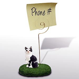 Black and White Cat Note Holder