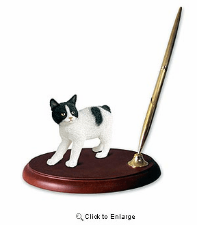 Black and White Cat Pen Holder
