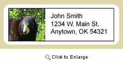 Black Bear Address Labels