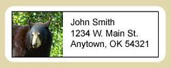 Black Bear Address Labels