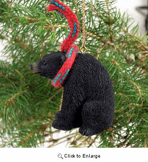 Black Bear Tiny One Christmas Ornament