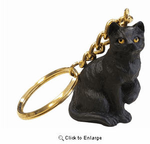 Black Cat Keychain 2"