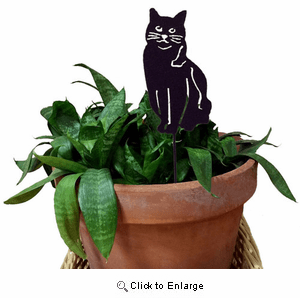 Black Cat Plant Stake