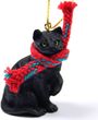 Black Cat (Tiny One) Christmas Ornament 2"