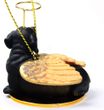 Black Dachshund Christmas Ornament Angel