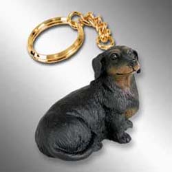 Black Dachshund Keychain