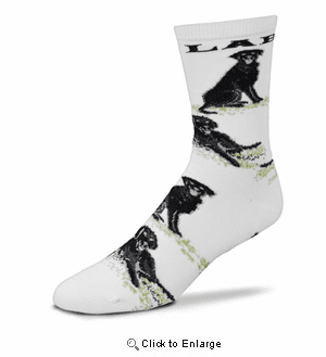 Black Lab All Over Socks