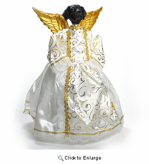 Black Lab Angel Christmas Tree Topper