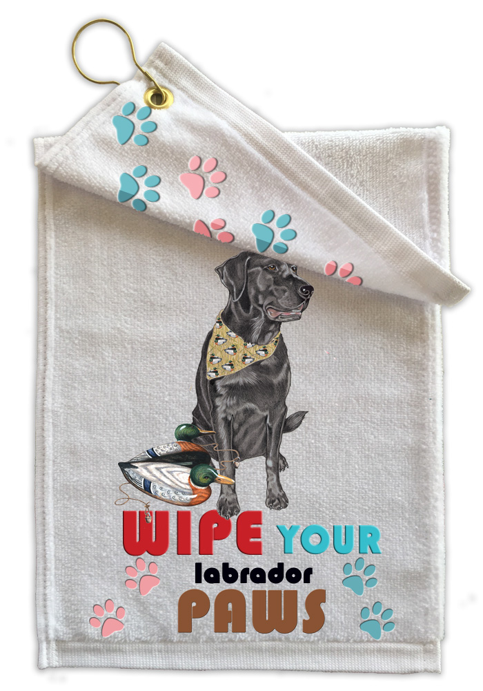 Black Lab Paw Wipe Towel from