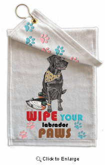 Black Lab Paw Wipe Towel