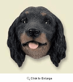 Black Longhair Dachshund Magnet